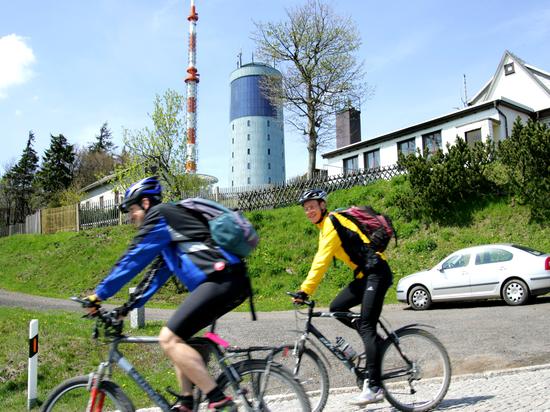 Radfahrer am Inselberg 